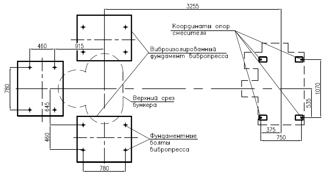 План фундамента ТриКондор-350-ТБ План фундамента ТриКондор-350-ТБ